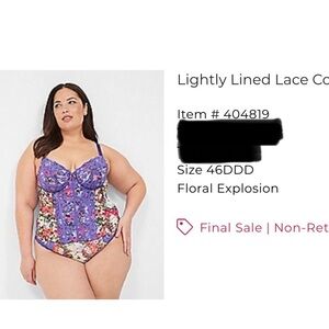 Plus Size Lightly Lined Lace Corset